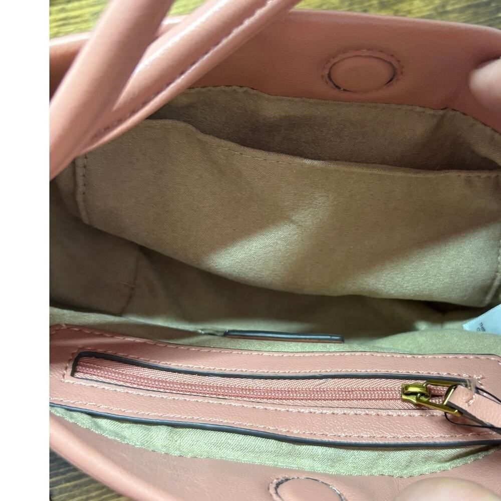 Scoop Pink Faux Leather Mini Satchel Bag And Bag Charm - Picture 5 of 6